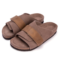 Sabots Confortables en Daim pour Hommes et Femmes avec Semelle Intérieure en Liège, Dessus en Cuir, Chaussons, Sandales de Sport, Chaussures de Sport d'Extérieur, Design Personnalisé