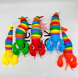 2026 Trending Colorful Glowing Caterpillar Decompression <b>Toys</b> Cute Lobster Stress Relief <b>Educational</b> Fidget <b>Toys</b> Wholesale - Product Image 2