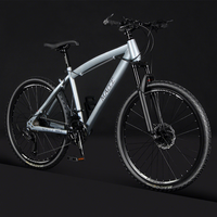 Vélo de montagne 26 pouces, 21 vitesses, frein à disque double, suspension avant, cadre en acier à haute teneur en carbone, vélo tout-terrain pour adultes, hommes, femmes, jeunes