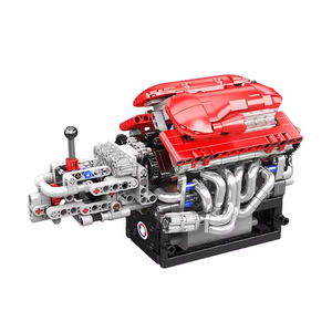 Recién llegado, molde King 10226 <span class=keywords><strong>FE</strong></span> V12, ladrillos de motor, modelo de entretenimiento técnico, juegos de bloques de construcción de Motor accionado eléctricamente - Product Image 1