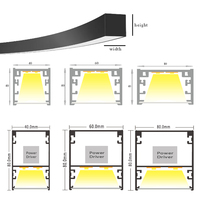 Lampe LED incurvée et linéaire en forme de rectangle/ovale/oeuf/S, faite sur mesure