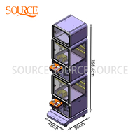 Игровой автомат SOURCE LED Neon Modular Grid Cube для выдачи призов, монетоприемный, аркадный, для развлекательных центров