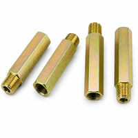 Raccord hexagonal étendu mâle-femelle zingué pour adaptateur d'extension de filetage de buse de graissage