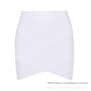 <span class=keywords><strong>Minifalda</strong></span> de cintura alta para mujer, <span class=keywords><strong>minifalda</strong></span> cruzada sexy informal de verano al por mayor, teñida lisa con cintura Natural - Product Image 6