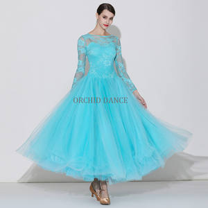 Nuovo Arrivo di Alta Qualità Blu Donne Ballroom Concorso Standard Vestito Da Ballo - Product Image 4