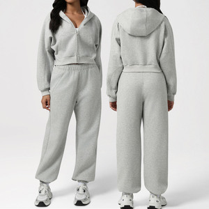 Chaqueta Jogger Pantalones Conjunto de dos piezas <span class=keywords><strong>para</strong></span> correr Fitness Entrenamiento Trajes Mujeres Chándales <span class=keywords><strong>deportivos</strong></span> transpirables - Product Image 1