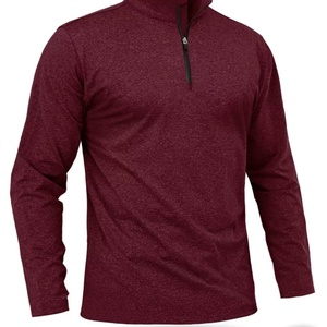 Sweat-shirt à demi-zip pour homme de qualité supérieure, manches longues, en molleton de coton, séchage rapide, imprimé personnalisé 1/4, style golf. - Product Image 1