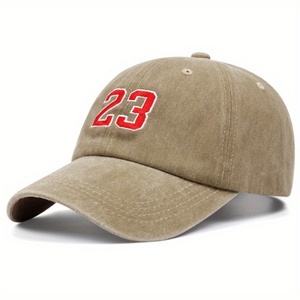 Gorra de béisbol versátil para todas las estaciones con visera de pico de pato, nueva, con letras bordadas 23, característica de tela común - Product Image 1