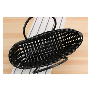 Borse da <span class=keywords><strong>donna</strong></span> a spalla singola di qualità superiore <span class=keywords><strong>borsa</strong></span> estiva da spiaggia con secchio di paglia con baule in tessuto nuova lettera M Design vacanza - Product Image 6