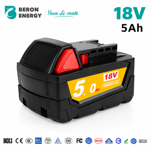 <span class=keywords><strong>Batería</strong></span> de Iones de Litio Recargable de 18V 5Ah, <span class=keywords><strong>Batería</strong></span> de Repuesto para Herramientas Eléctricas Inalámbricas <span class=keywords><strong>Milwaukee</strong></span> de 18V 4.0Ah 5.0Ah 6.0Ah 9.0Ah - Product Image 1