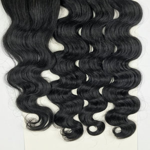 Nouveau style dropshipping mixte extension de cheveux humains, vague de corps emballé <span class=keywords><strong>m</strong></span>élange de cheveux humains mixte animal <span class=keywords><strong>m</strong></span>élangé cheveux synthétiques usine 22 - Product Image 5