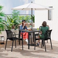 ADXIN Chaise à bras empilable en plastique moderne et colorée, résistante aux UV et aux intempéries, pour l'extérieur, le jardin, la salle à manger, le café, le restaurant