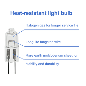 หลอดไฟฮาโลเจนควอตซ์แก้ว <span class=keywords><strong>EXM</strong></span> 6.6A 30W GZ9.5 สำหรับสนามบิน มุมลำแสง 360 องศา ปรับความสว่างได้ - Product Image 5