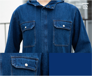 Ensembles de vêtements de travail antistatiques professionnels haute visibilité pour hommes Combinaison imperméable anti-poussière Construction en relief dessinée à la main - Product Image 3