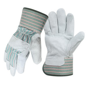 Guantes DE SEGURIDAD DE TRABAJO DE uso General de cuero dividido de vaca Guantes de trabajo de cuero para protección de manos - Product Image 3