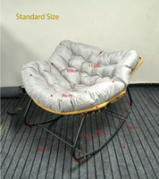 Fauteuil à bascule Nest, chaise longue inclinable pour balcon, fauteuil de relaxation inclinable et convertible en lit pour adulte, usage domestique