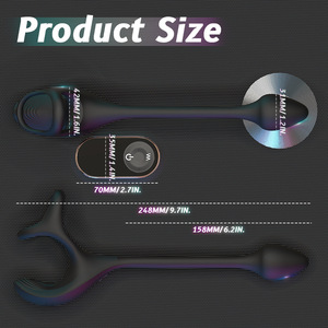 Giocattoli Sessuali Anali per Uomo, Vibratore Anale con 9 Velocità, Anello Vibrante per Massaggio Testicolare, Stimolatore P-Spot con Telecomando - Product Image 5