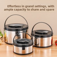 Termo de Acero Inoxidable, Moderno, Minimalista, de Gran Capacidad, Aislado, para Uso Comercial, Termo para Almuerzo, Portátil para el Hogar