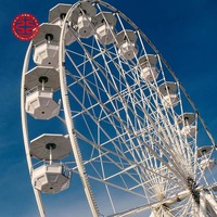 Rueda de la Fortuna con Cabina Climatizada para Parque de Atracciones, Atracciones Navideñas, Rueda de la Fortuna para Feria en Venta