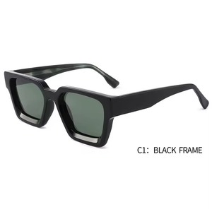 Occhiali da Sole da <span class=keywords><strong>Uomo</strong></span> 2026 Polarizzati Personalizzabili con Logo, Montatura Spessa, Lusso Personalizzato, in Acetato, Piccoli Quadrati - Product Image 3