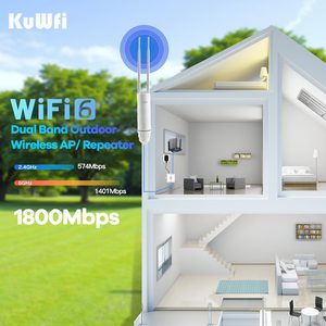 <span class=keywords><strong>Point</strong></span> d'accès extérieur longue portée PA+LAN KuWFi 2.4G&5.8GHz 1800Mbps Wifi6 Extender Mesh Repeater Mode <span class=keywords><strong>Gigabit</strong></span> 48V POE Solar IP65 - Product Image 4