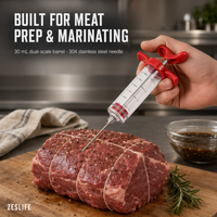 Seringue injecteur de marinade ZES en acier inoxydable pour dinde, poulet, barbecue, fumoir, steak, outil de cuisine