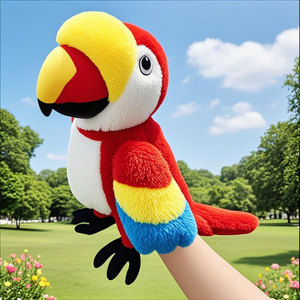 Marioneta <span class=keywords><strong>de</strong></span> mano <span class=keywords><strong>de</strong></span> loro personalizada <span class=keywords><strong>de</strong></span> fábrica, marioneta <span class=keywords><strong>de</strong></span> mano personalizada, marioneta <span class=keywords><strong>de</strong></span> mano <span class=keywords><strong>de</strong></span> Venta caliente - Product Image 1
