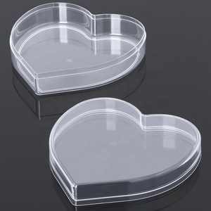 Boîte cadeau en plastique en forme de cœur YUZMEI, boîte à chocolat 4 pièces, boîtes à bombonnières en acrylique, boîtes transparentes pour bonbons, contenants pour cadeaux de mariage - Product Image 3