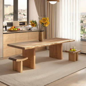 <span class=keywords><strong>Table</strong></span> à manger en bois massif de style vintage, grand bureau, <span class=keywords><strong>table</strong></span> de bureau personnalisable - Product Image 2