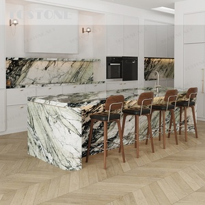 Tavolo da Bar in Quarzite Verde Naturale di Alta Qualità con Venature Bianche per Villa, Club Privato, Salotto dei Sigari - Product Image 1