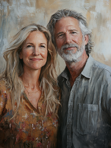 <span class=keywords><strong>Dipinto</strong></span> a mano realistico coppia personalizzata pittura a olio di famiglia tela ritratto olio su tela pittura a olio dalla foto - Product Image 6