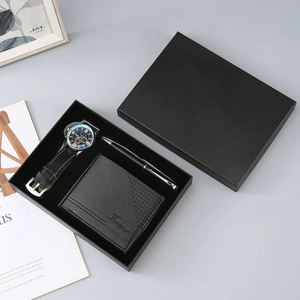 Set de Regalo de Lujo para Hombre, con Logotipo Personalizado, Cartera de Cuero/PU con Impresión Tipográfica, Reloj, Cinturón, Perfume, Recuerdo Empresarial, Año Nuevo, Día del Padre - Product Image 5
