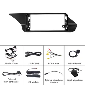 12.3inch Android Head Unit Car Radio Fascias Plastic Frame Panel Bracket & Cable Wires for Mercedes Benz E-class 2010 2011