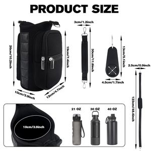 Sac de sport léger en néoprène de luxe OEM avec fermeture éclair magnétique, sangle réglable en polyester, porte-bouteille d'eau, poche pour téléphone - Fitness - Product Image 2