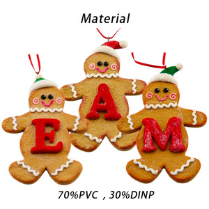 <span class=keywords><strong>Lettre</strong></span> personnalisée <span class=keywords><strong>de</strong></span> bonhomme en pain d'épice scintillant fait à la main avec chapeau <span class=keywords><strong>de</strong></span> père noël ornement suspendu d'arbre <span class=keywords><strong>de</strong></span> noël pour la décoration <span class=keywords><strong>de</strong></span> cadeau d'homme <span class=keywords><strong>de</strong></span> noël - Product Image 3