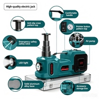 Gato hidráulico eléctrico portátil 3 en 1 con llave de impacto y bomba de aire, 180W DC12V, capacidad de carga de 5T para elevación de vehículos