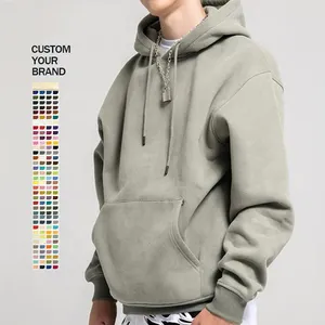 Di alta Qualità di Modo Bianco Oversize Con Cappuccio Da Uomo Abbigliamento Personalizzato Logo Anime Stampa Ricamo Felpa Con Cappuccio da Uomo