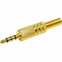 Konektor Jack 3.5mm Berlapis Emas 3.5 mm Male 3 Pole 3.5mm Stereo Audio Plug TRRS Connector DIY 3.5mm Male Jack Solder Connector