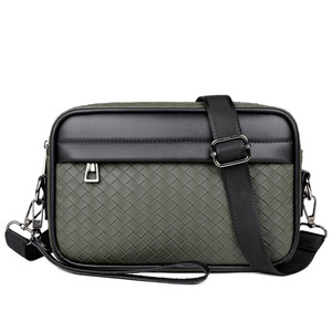 Sac Poitrine en Cuir PU de Haute Qualité Personnalisé, Sacs Bandoulière Croisés Tissés pour Hommes, Sac PU de Haute Qualité Tendance - Product Image 6