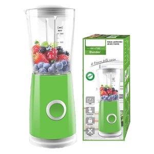 * Sbocco * frullatore elettrico da cucina 400mL 170W per frutta e verdura con modalità impulso 4 lame in acciaio inox colore rosso-casa - Product Image 1