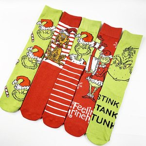 <span class=keywords><strong>Calcetines</strong></span> Navideños Creativos de Dibujos Animados del <span class=keywords><strong>Grinch</strong></span>, <span class=keywords><strong>Calcetines</strong></span> Tejidos para Hombre y Mujer, <span class=keywords><strong>Calcetines</strong></span> Modernos Personalizados para Parejas - Product Image 6