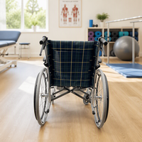 Fauteuil roulant manuel pliable léger, cadre en acier aviation A3, revêtement antirouille, roues en PU, système de freinage double, repose-pieds réglable