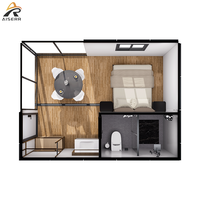 Maison conteneur préfabriquée pliable et détachable au design moderne pour usage de villa ou bureau, maison mobile écologique et portable à vendre