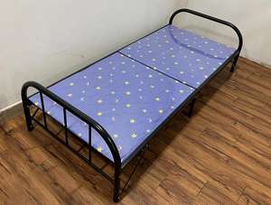 Werksverkauf Stahl möbel Starker Rahmen Optionale Größe Faltbares Metall bett Metallrahmen bett Einzel bett rahmen Metall - Product Image 4