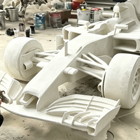 Escultura de Coche de Carreras F1 a Escala Real Personalizada, Modelo de Fibra de Vidrio con Pintura Automotriz para Exhibición en Salas de Autos y Decoración de Parques Temáticos