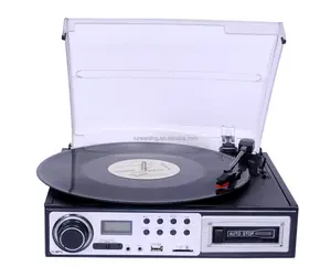 Concurrerende Prijs Met Multi Functies Phono Usb Sd Bluetooth Cd Cassette Spelen Am Fm Radio Vinyl Record Draaitafel Europa Hotsell