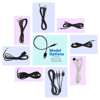 Câble d'alimentation USB mâle noir 22AWG vers DC5.5*2.1mm/2.5mm & DC4.0*1.7mm & DC3.5*1.35mm mâle pour ordinateur et appareils électroménagers