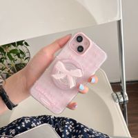 Tschick mignon attraction magnétique arc rose étui de téléphone adapté pour iPhone 15 14 13 12 Pro Max couverture arrière fille cadeau