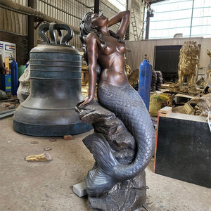 Art de jardin Décoration intérieure Artisanat en métal Femme <span class=keywords><strong>nue</strong></span> sexy Statue de sirène grandeur nature - Product Image 3