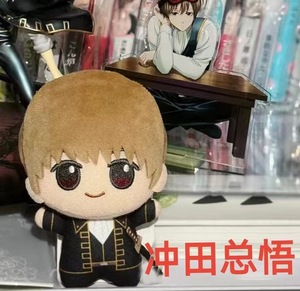 Llavero colgante de juguete de peluche de 10CM para bolsa Anime Gintama muñeca figura Kawaii Sakata Gintoki <span class=keywords><strong>Kagura</strong></span> Sougo Anime lindo muñeco de peluche - Product Image 6